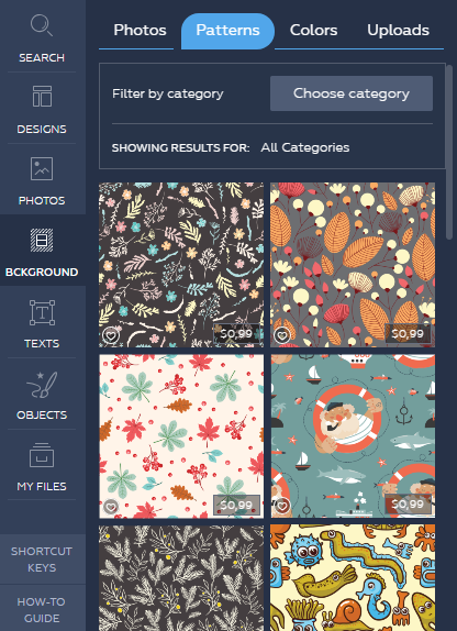 Crello Backgrounds Screenshot