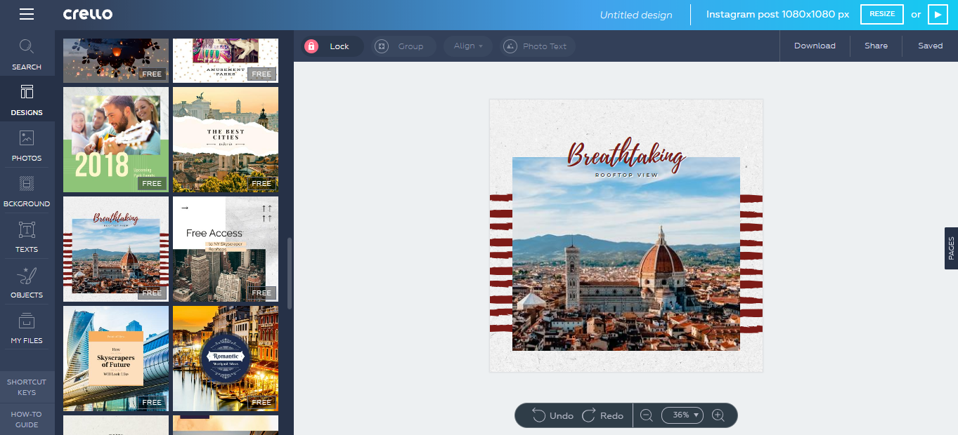 Crello Editor Screenshot