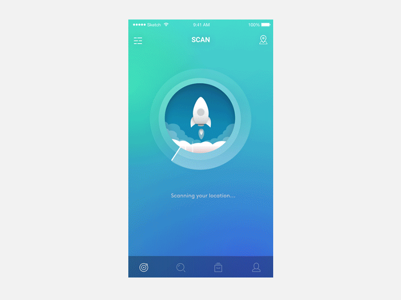 Mobile App Gradient Vector Example